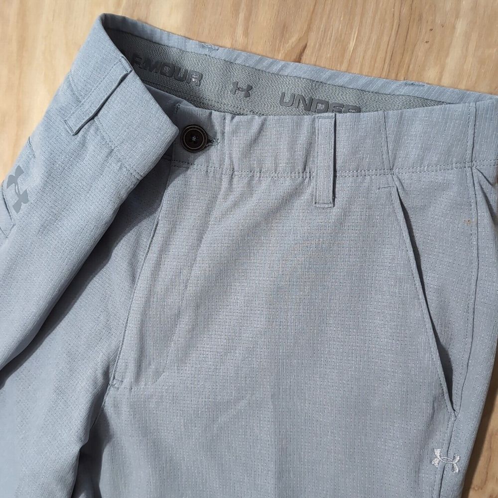 Under Armour Stretch‎ Pants Mens 32x30 Match Play Golf Pants Gray Flat Polyester